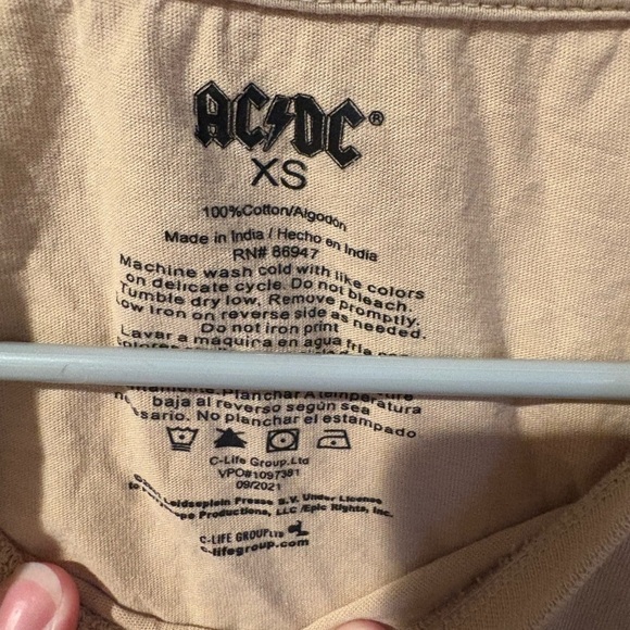 AC/DC Tan Graphic Tee - Picture 2 of 5